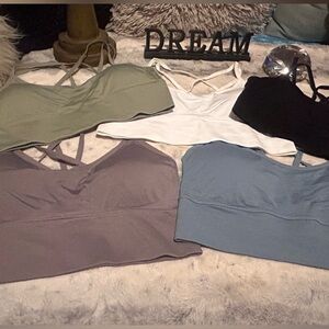 MerchFit 4‑Strap Cross Back Yoga Sports Bras